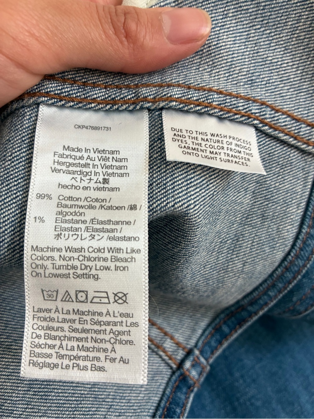 Madewell Denim Square Neck Crop Top - Picture 5 of 5